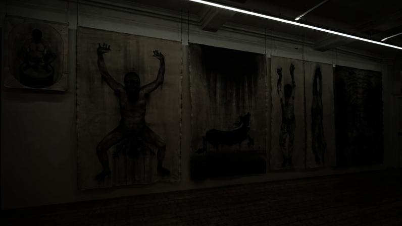 Amin Bagheri, Hyle - Dark Light (2025) is on show at Ab-Anbar Gallery, London.