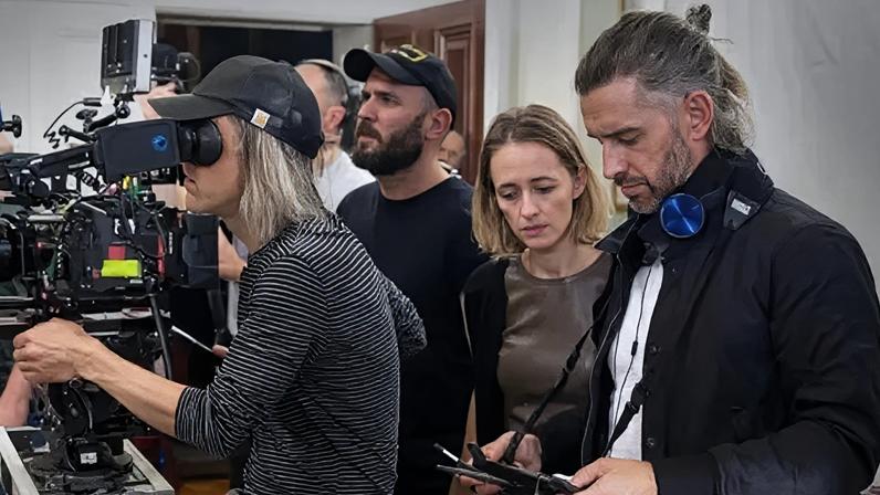 Emily and Tom Dalton (right) installed solar panels to generate energy for post-production work
