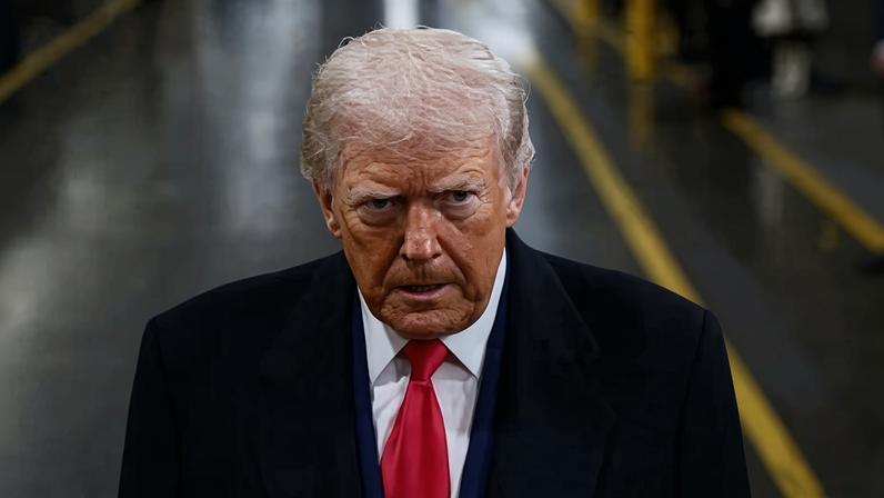 Donald Trump at the Ford plant in Dearborn, Michigan, last week.