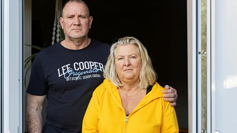 Edith Gomes Munda with her partner, Brian Aitken. She said she was increasingly fearful for the future.