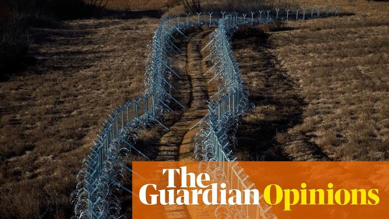 A razor-wire fence at the EU’s external border between Greece and Macedonia.
