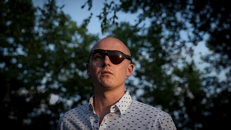 Soren Stevenson, who lost his eye after being shot in the face by a police officer’s rubber bullet, in Minneapolis in this 2020 picture.