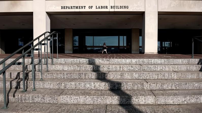 The US Department of Labor, in Washington DC on 8 January.