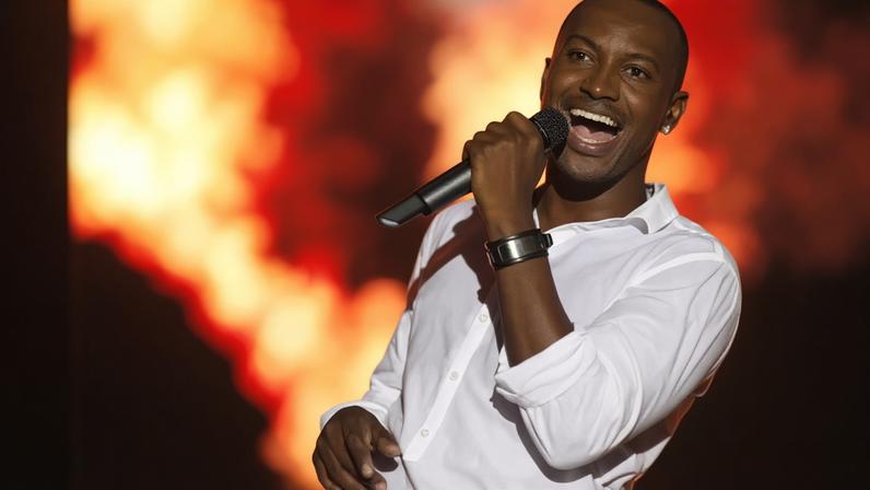 Thiaguinho chora no último show do Exaltasamba