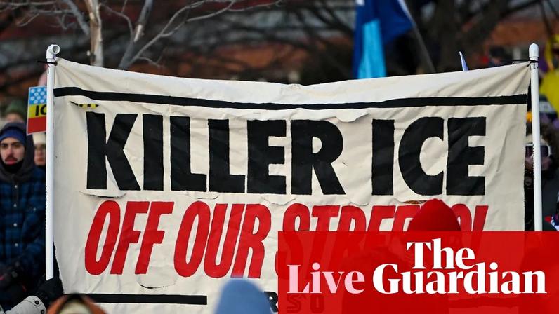 People gather for an evening vigil in Whittier Park, a few blocks from the site where Alex Pretti was fatally shot by federal agents in Minneapolis, Minnesota. Follow the latest developments, live.