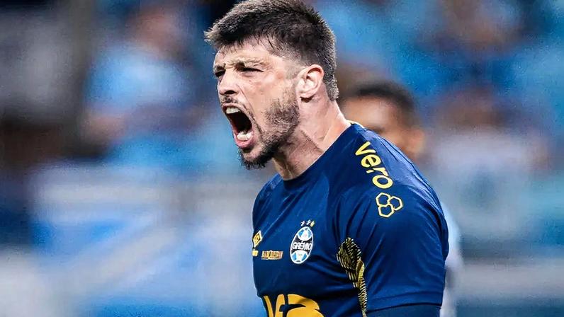 Tiago Volpi em jogo do Grêmio. Foto: Willian Anacleto/Grêmio