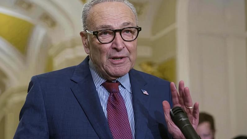 Chuck Schumer at the US Capitol on 13 January.