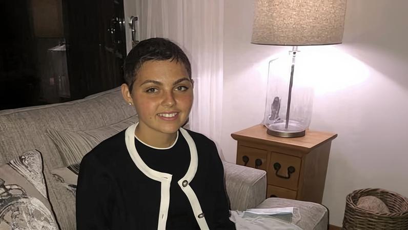 Molly Cuddihy, who was 15 when she was first diagnosed with a rare bone cancer.
