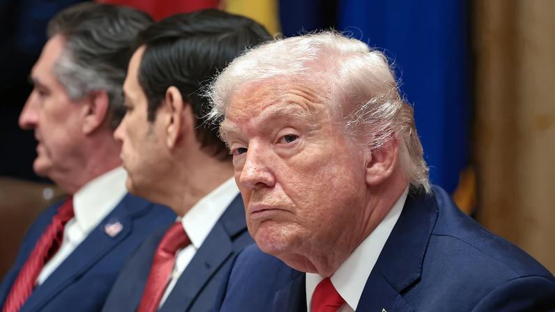 U.S. President Donald Trump, Secretary of State Marco Rubio and Interior Secretary Doug Burgum attend a cabinet meeting at the White House in Washington, D.C., U.S., January 29, 2026.