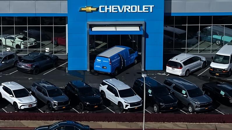 A Chevrolet dealership on 6 January 2026 in Colma, California.