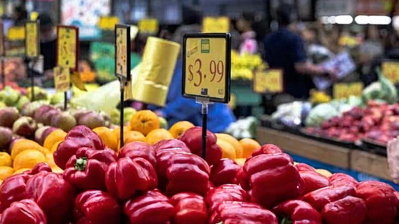 Capsicums at food market