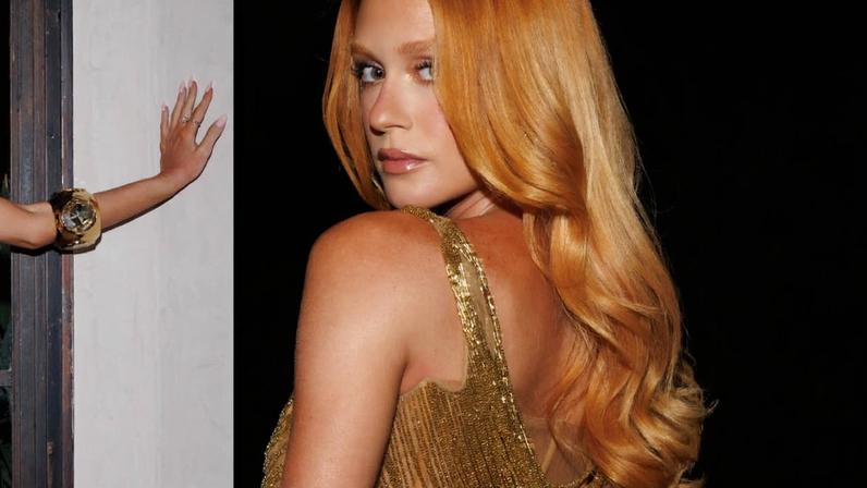 Glamour metalizado: musa no Carnaval 2025, Marina Ruy Barbosa alia corset, plumas e dourado em look sofisticado no pré-folia; 15 fotos!