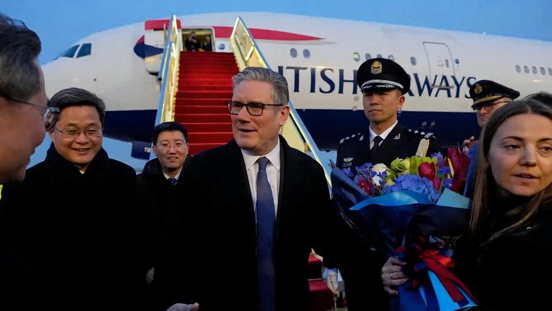 UK Prime Minister Keir Starmer arrives in Beijing
