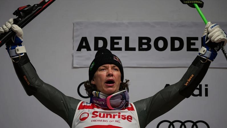 Lucas Pinheiro Braathen é prata na etapa de Adelboden da Copa do Mundo de esqui alpino (Foto: Fabrice COFFRINI / AFP)