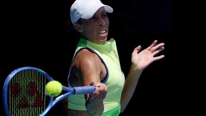 A americana Madison Keys na vitória na estreia no Australian Open