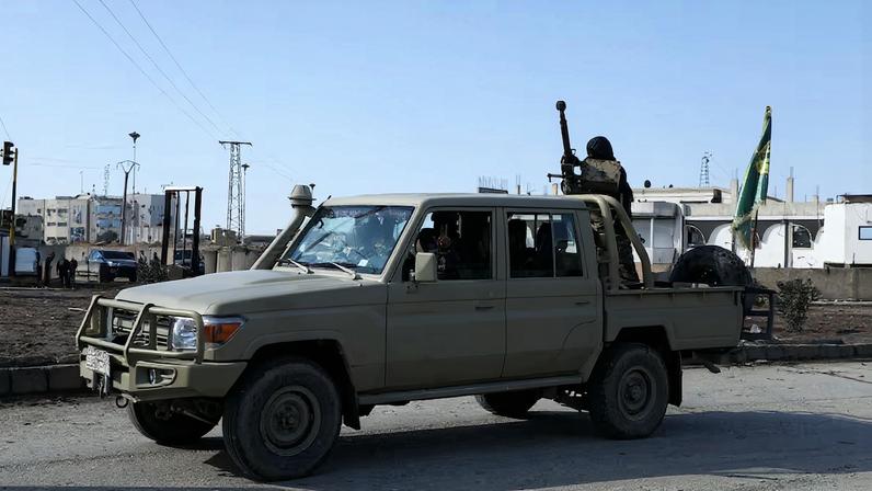 Syrian Democratic Forces (SDF) fighters deployed in Hasakah