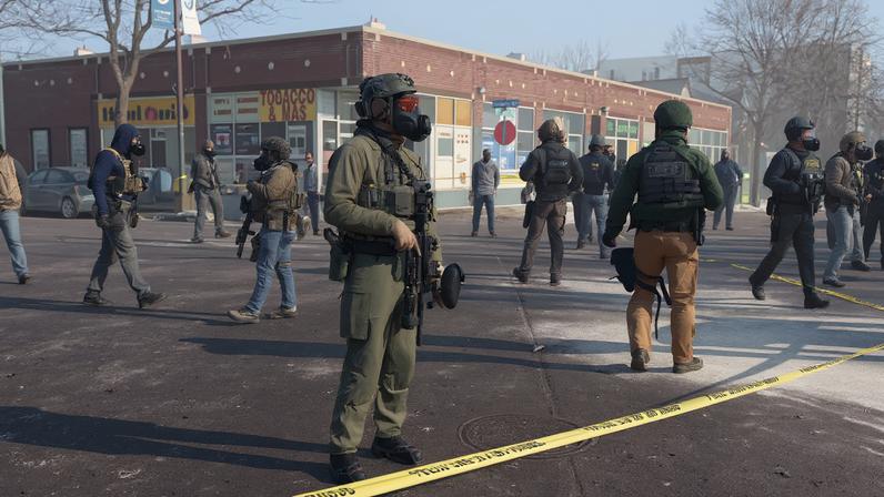 Protest after federal agents fatally shot a man while trying to detain him, in Minneapolis