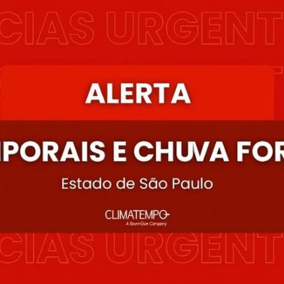 Chuva forte e temporais mantêm alerta em São Paulo
