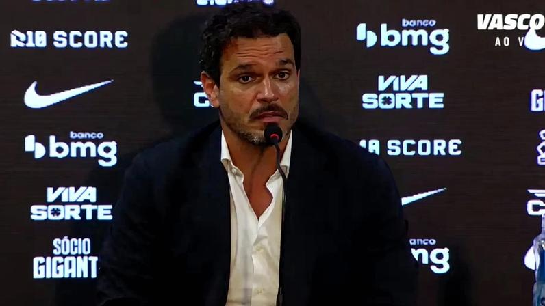 Admar Lopes em coletiva no CT Moacyr Barbosa