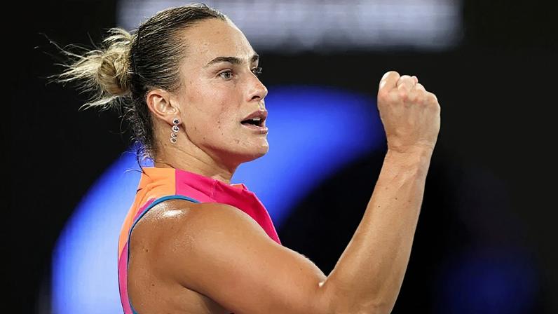 Aryna Sabalenka durante semifinal do Aberto da Austrália