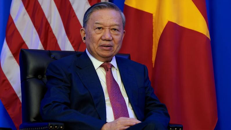 Vietnam's Communist Party chief To Lam meets with U.S. President Joe Biden (not pictured) on the sidelines of the 79th session of the United National General Assembly (UNGA) in New York City, U.S., September 25, 2024. REUTERS/Elizabeth Frantz