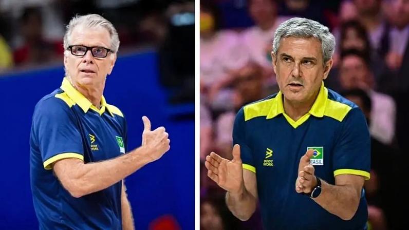 Bernardinho e Zé Roberto (Fotos: Volleyball World)
