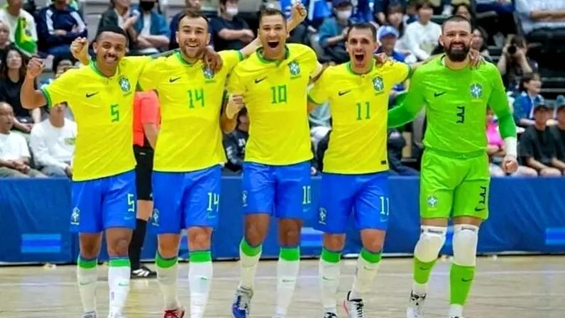 Brasil a última Copa América de futsal, em 2024 (Foto: Jo Marcone)
