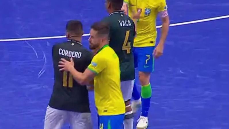Brasil goleou a Bolívia na Copa América de Futsal (Foto: Reprodução SporTV 2)