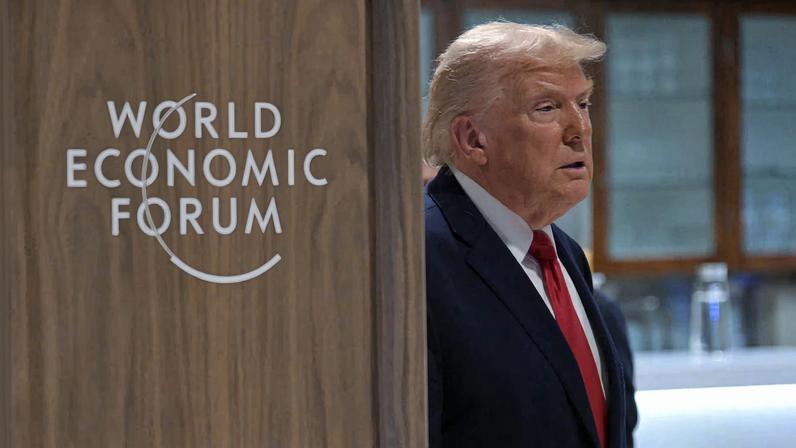 U.S. President Donald Trump attends the 56th annual World Economic Forum (WEF) in Davos, Switzerland, January 21, 2026.