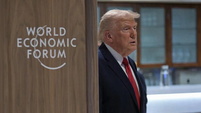 U.S. President Donald Trump attends the 56th annual World Economic Forum (WEF) in Davos, Switzerland, January 21, 2026. REUTERS/Romina Amato