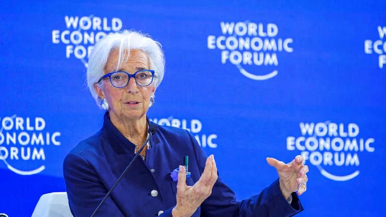 European Central Bank President Christine Lagarde attends the 56th annual World Economic Forum (WEF) meeting in Davos, Switzerland, January 23, 2026. REUTERS/Denis Balibouse