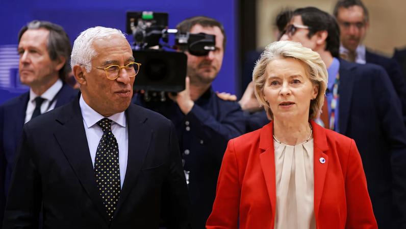 El presidente del Consejo Europeo, António Costa, y la presidenta de la Comisión, Ursula von der Leyen