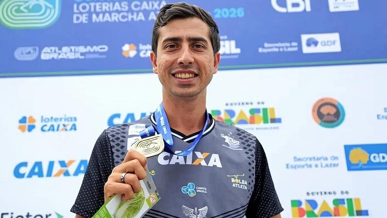 Caio Bonfim venceu a Copa Brasil de Marcha Atlética, em Brasília (Foto: Ronaldo Caldas/MEsp)