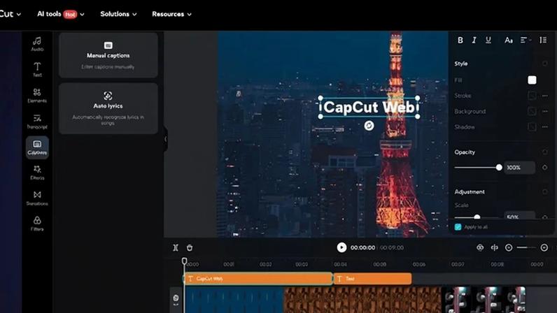 CapCut permite que os usuários utilizem as ferramentas no aplicativo ou versão web (Reprodução/CapCut)