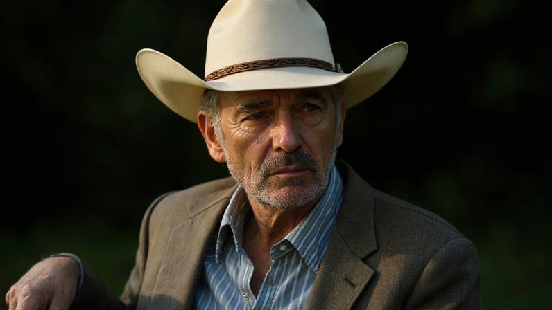 Billy Bob Thorton em cena de Landman