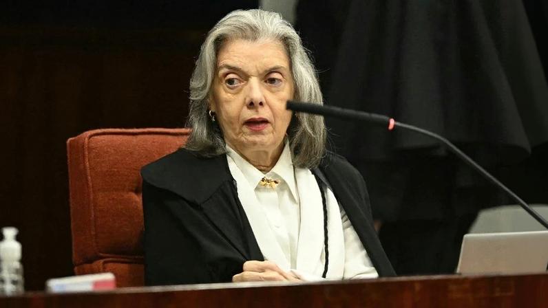 A ministra Cármen Lúcia no julgamento do golpe. Foto: Evaristo Sá/AFP