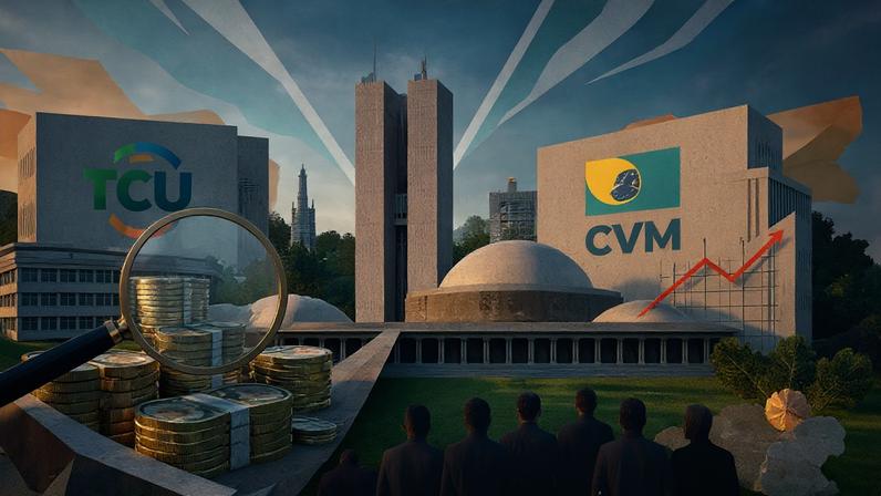 Imbroglio do Master revela politização de TCU e CVM (Foto: Ilustração Gazeta do Povo - com DALL-e)