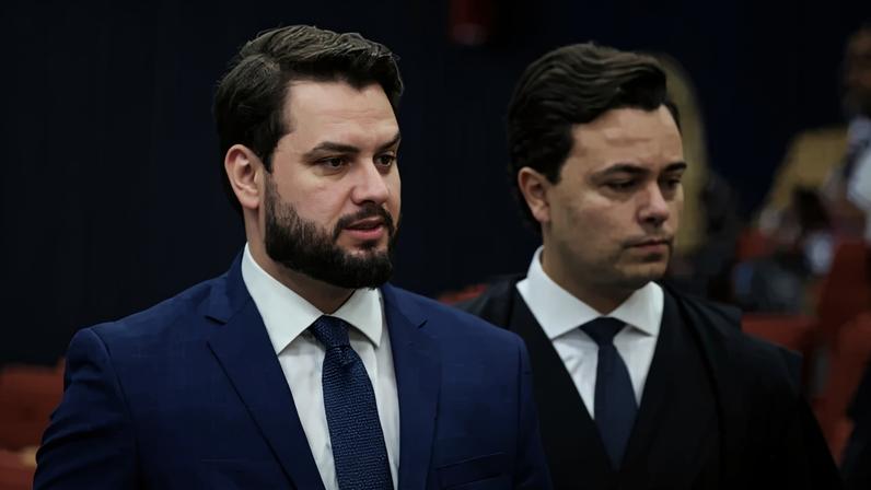 Filipe Martins e Jeffrey Chiquini em audiência no STF. (Foto: Rosinei Coutinho / STF)