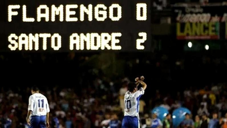 Santo André calou o Maracanã e conquistou a Copa do Brasil de 2004 contra o Flamengo. (Foto: Reprodução)