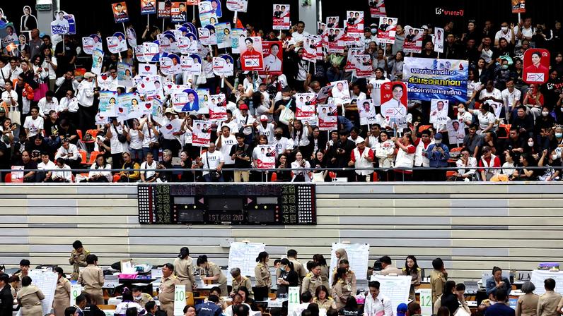 Members of Thai political parties register their candidacy for Thailand’s upcoming general election, in Bangkok