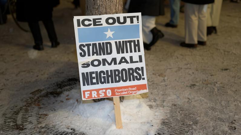 Protesters condemn ICE for targeting the Somali community