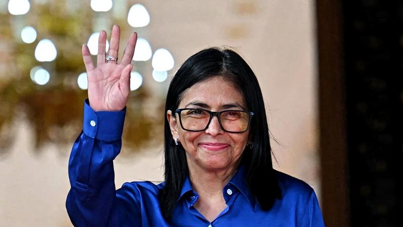 A presidenta interina da Venezuela, Delcy Rodríguez. Foto: Juan Barreto/AFP