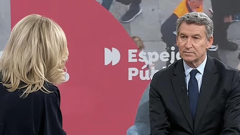 Alberto Núñez Feijóo, este jueves durante una entrevista en Antena 3.