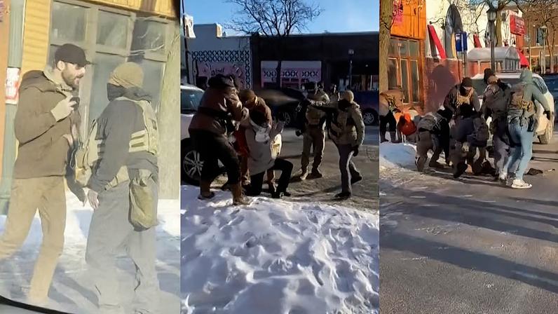Capturas de los diferentes vídeos del momento del tiroteo de un hombre de 37 años que murió en manos del ICE en Minneapolis el 24 de enero de 2026.