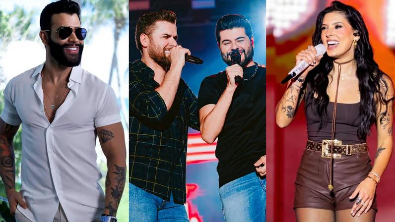 Gusttavo Lima, Zé Neto & Cristiano e Ana Castela entre o top 15