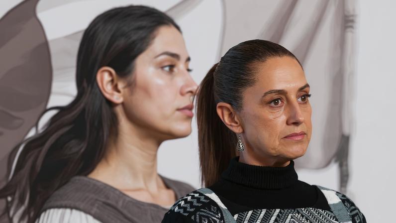 Mexican President Claudia Sheinbaum attends a press conference at the National Palace in Mexico City, Mexico January 27, 2026. REUTERS/Henry Romero