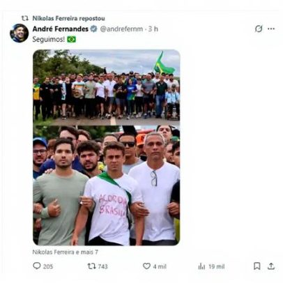 Caminhada convocada por Nikolas Ferreira chega a 90 km no terceiro dia