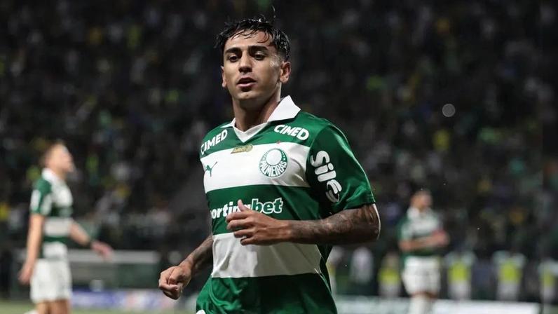 Facundo Torres, durante partida entre Palmeiras e Vitoria