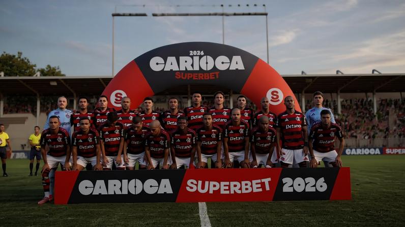 Flamengo estreou com o time sub-20 no Carioca, diante da Portuguesa (Foto: Adriano Fontes/Flamengo)