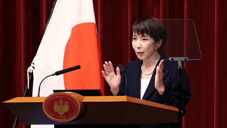 Japanese Prime Minister Sanae Takaichi speaks during a press conference at the prime minister's official residence on January 19, 2026, Tokyo, Japan. Rodrigo Reyes Marin/Pool via REUTERS